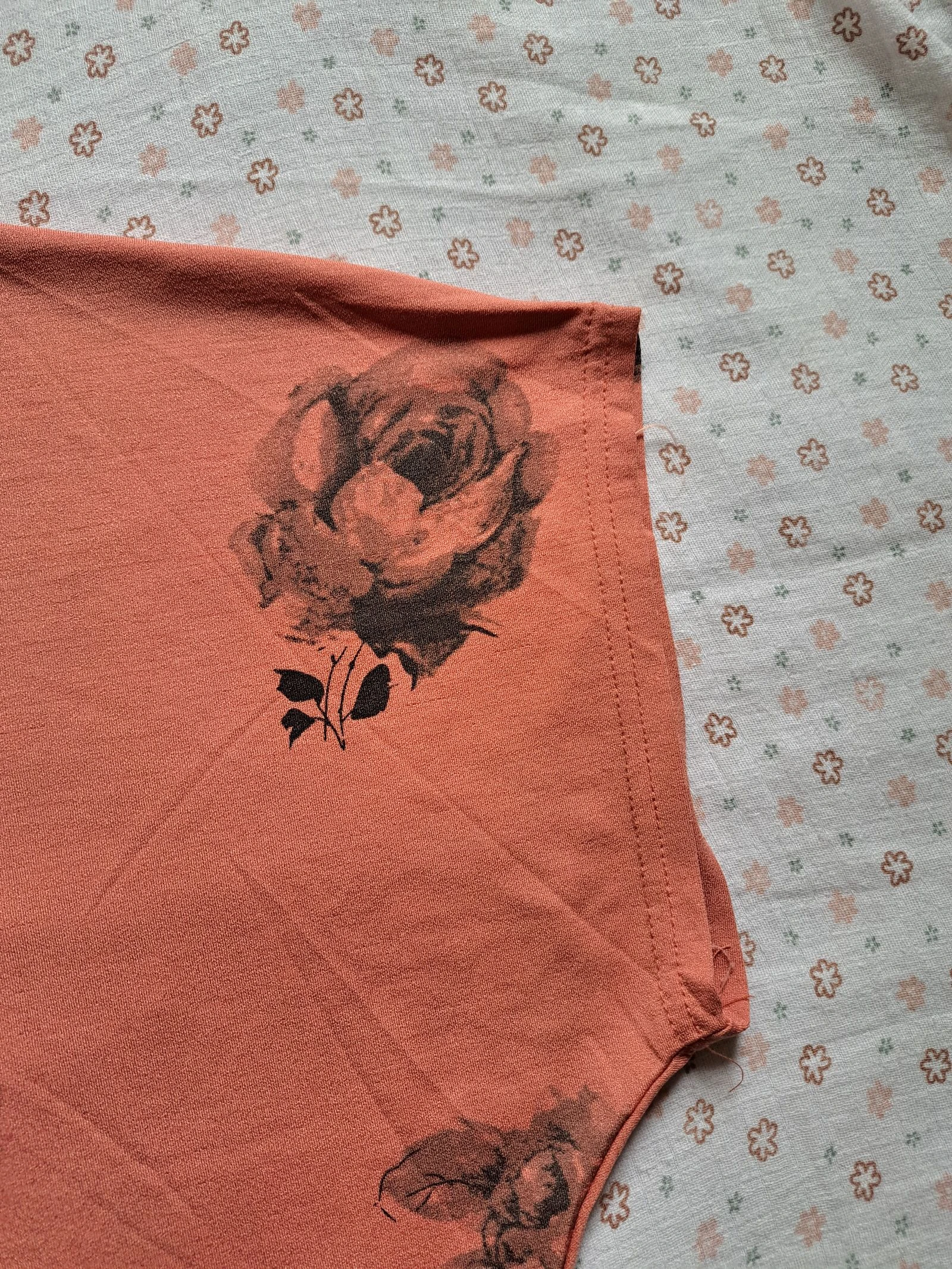 Loose terracotta T-shirt Foglie Rosse - Size M/L - Very good condition – photo 5